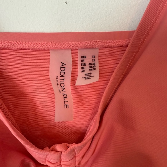 Addition Elle Pink Fit&Flare Tankini Size 1X NWOT - Picture 5 of 6